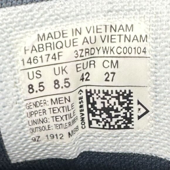 Converse All Star Mens Gray High-Top Sneakers Size 8.5 - Picture 9 of 9